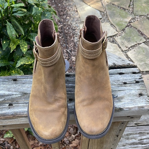 Clarks Womens Maye Strap Leather Ankle Booties -Sz 10 - Picture 4 of 8